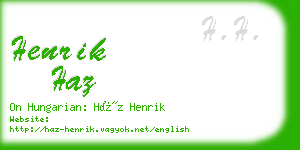 henrik haz business card